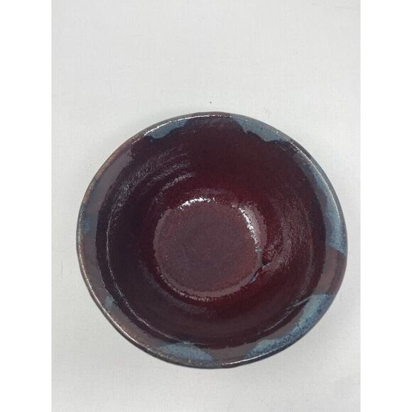 Hand Thrown Pottery Bowl Dark Cereal Soup - Picture 2 of 6